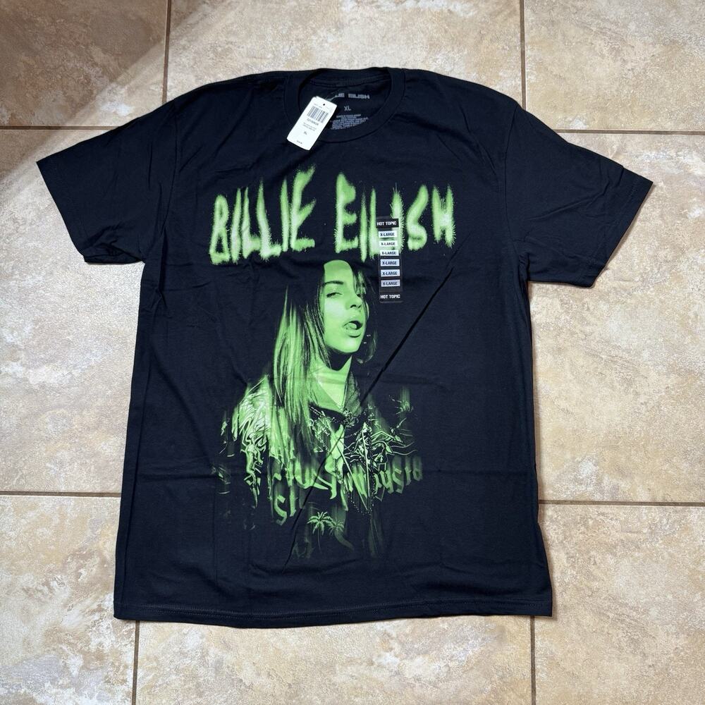 Billie Eilish Green Jumbo Portrait T-Shirt Size X-LARGE New With Tags
